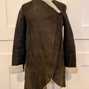 Helmut Lang Shearling Coat S